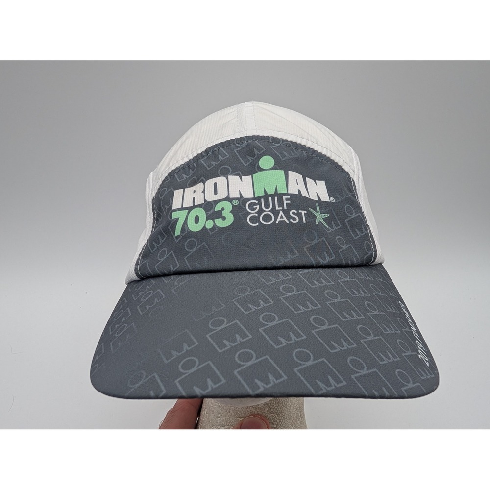 Boco Gear Ironman 70.3 Gulf Coast 2019 Finisher Running Hat White Grey Adjust